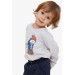 Boy Long Sleeve T-Shirt Teddy Bear Printed Beige Melange (1.5-5 Years)