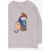 Boy Long Sleeve T-Shirt Teddy Bear Printed Beige Melange (1.5-5 Years)