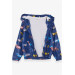 Boy's Raincoat Car Patterned Navy (1-4 Years)