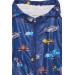 Boy's Raincoat Car Patterned Navy (1-4 Years)