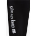 Boy's Sweatpants With Text Print Black (4-11 Ages)