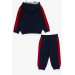 Boy's Tracksuit Suit Bear Printed Navy (1-4 Years)