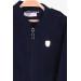 Boy's Cardigan Basic Pocket Navy Blue (6 Age)