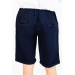 Boys Capri With Pockets And Buttons Navy Blue (8-14 Years)