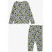 Boys Pajamas Set Doggy Pattern Gray Melange (3-7 Years)