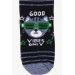 Boys Socks With Cat Navy Blue (1-8 Years)