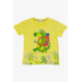 Boys' Yellow Crocodile Print T-Shirt And Shorts Set (2-6 Years)