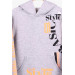 Boy's Sweatshirt Printed Hoodie Gray Melange (9-14 Years)