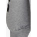 Boy's Sweatshirt Hooded Light Gray Melange (8-14 Years)