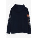 Boy's Sweatshirt Hooded Kangaroo Pocket Navy Blue (9-14 Years)