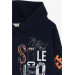 Boy's Sweatshirt Hooded Kangaroo Pocket Navy Blue (9-14 Years)