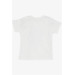 Boys T-Shirt Pop Corn Printed Ecru (2-6 Years)