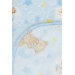 Golden Newborn Baby Blanket Emboss Embossed Teddy Bear Patterned Blue