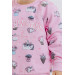 Baby Girl Tracksuit Set Princess Dinosaur Pattern Pink (9 Months-3 Years)