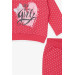 Baby Girl Tracksuit Set Polka Dot Silvery Printed Coral (6 Months-2 Years)