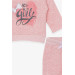 Baby Girl Tracksuit Set Polka Dot Silvery Printed Salmon Melange (6 Months-2 Years)