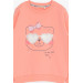 Girl's Tracksuit Set Cute Teddy Bear Printed Salmon (1.5-5 Years)