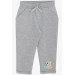 Baby Girl Tracksuit Set Cute Animal Friends Light Gray Melange (4 Months-1.5 Years)