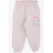 Girl's Tracksuit Set Glittery Bunny Printed Ecru (1.5-4 Years)