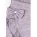 Girl Skirt Shorts Frilly Bow Gray (1.5-5 Years)