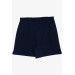 Girl Skirt Shorts Frilly Bow Navy Blue (1.5-5 Years)