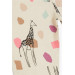 Baby Girl Hospital Exit Triple Giraffe Patterned Beige (0-3 Months-4 Months)