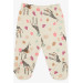 Baby Girl Hospital Exit Triple Giraffe Patterned Beige (0-3 Months-4 Months)