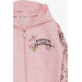 Girl's Cardigan Floral Printed Salmon Melange (1-4 Years)