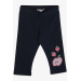 Girl's Capri Tights Set Apple Patterned Salmon (1-4 Years)