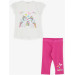 Girl's Capri Tights Set Unicorn Printed Ecru (1.5-5 Years)