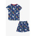 Baby Girl Pajama Set, Nature Themed, Bunny Patterned Blue (9 Months-3 Years)