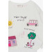 Girl's Sweatshirt School Themed Ecru (1-4 Years)