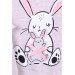 Baby Girl Sweatshirt Rabbit Printed Beige Melange (1.5-2 Years)