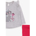 Light Gray Kitten Sequin Print Bodycon Pajama Set (9Mths-3Yrs)