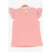 Girl's T-Shirt Kitty Printed Salmon (1-4 Years)