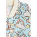 Baby Girl Rompers Unicorn Patterned Sky Themed Light Blue (0-3 Months-6 Months)