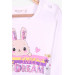 Girl Long Sleeve Dress Rabbit Printed Ecru (1.5-4 Years)