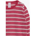 Baby Girl Long Sleeve T-Shirt Striped Letter Printed Fuchsia (9 Months-3 Years)