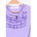 Baby Girl Long Sleeved T-Shirt With Guipure And Bow Lilac (6 Months-2 Years)