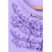 Baby Girl Long Sleeved T-Shirt With Guipure And Bow Lilac (6 Months-2 Years)