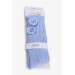 Girl's Knee High Golf Socks Button Accessory Light Blue (1-6 Years)