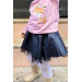 Girl's Leather Skirt Tulle Black (3-6 Years)