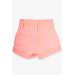 Girl Gabardine Shorts With Wristband Neon Orange (3-8 Years)