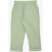 Girl's Trousers Waist Elastic Pocket Belted Water Green (2-6 Years)