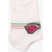 Girl's Booties Socks Watermelon Patterned Ecru (1-2-9-10 Years)