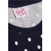 Girl's Pajamas Set Polka Dot Patterned Navy (4-8 Years)