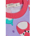 Girl's Pajama Set, Cute Animals Patterned Lilac (Age 1-4)