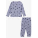 Girl's Pajamas Set Star Patterned Lilac (1.5-5 Years)