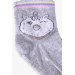 Girl's Socks Donut Patterned Gray (1-10 Years)