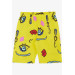 Girl's Shorts Pajamas Set Patterned Yellow (4 Age)